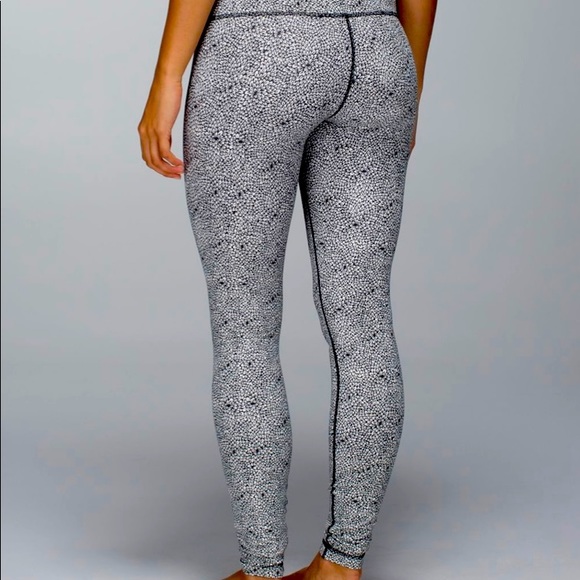 Sz10 Lululemon Wunder Under Tight in Plush Petal Deep Coal Ghost in GUC - Picture 4 of 12